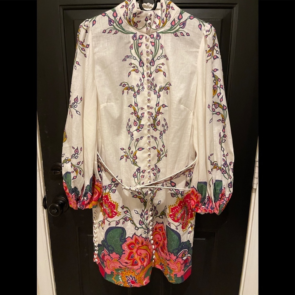 Zimmerman Floral Belted Tempo Mini With Tags - Picture 2 of 5